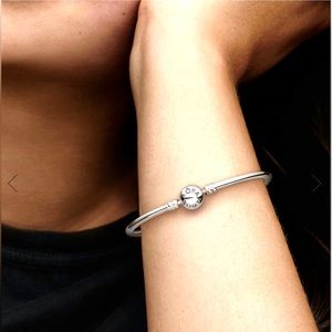 Authentic Pandora Bangle, Sterling Silver.